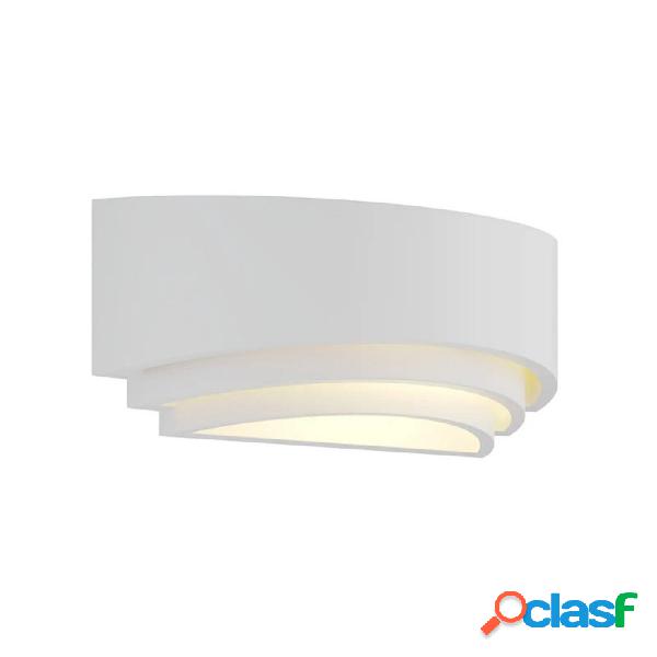 APPLIQUE IN GESSO ULTRA MODERNO MEZZA LUNA UP & DOWN LAMPADA