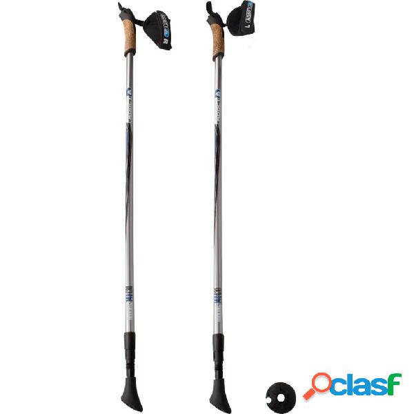 Abbey Bastoni Telescopici Trekking 2 pz Alluminio Argento