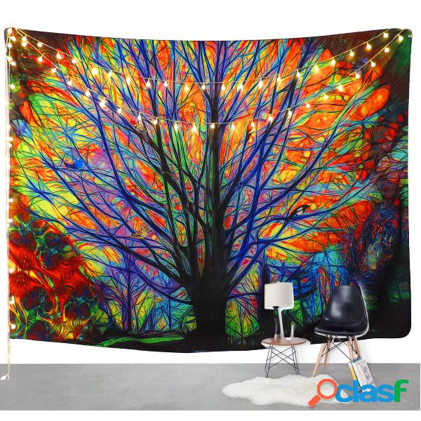 Albero colorato Appeso a parete Arazzo Sfondo Decor