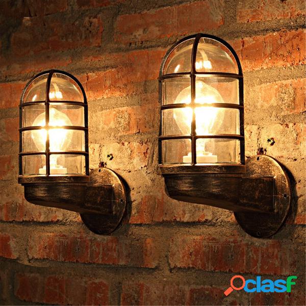 Applique industriale vintage unica lampada Iron Rustic Rame