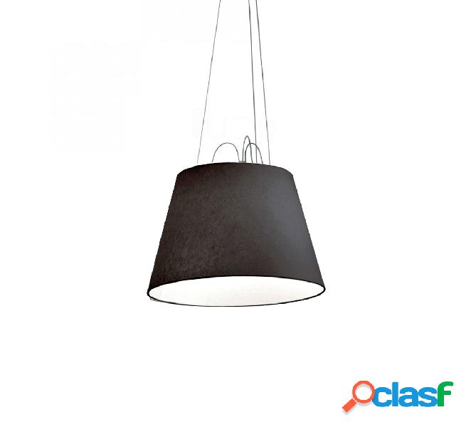 Artemide Tolomeo Mega Sospensione Tessuto Nero