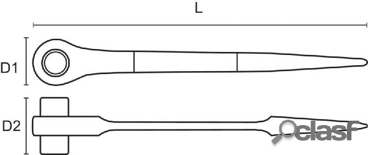 Bahco SC2RM-19-22 Gerustbauknarre 19 e 22 mm