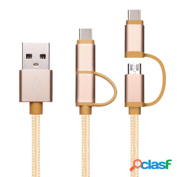 Bakeey 3A Micro USB Type C Cavo dati di ricarica rapida 2 in