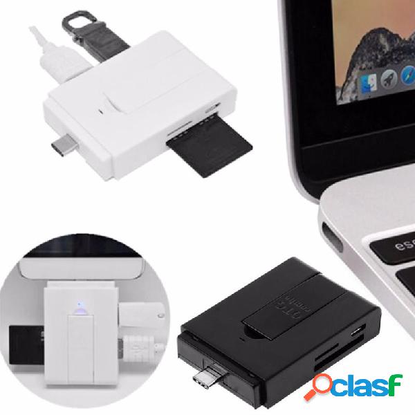 Bakeey Type-c Dual USB 2.0 Micro USB OTG Supporto da tavolo
