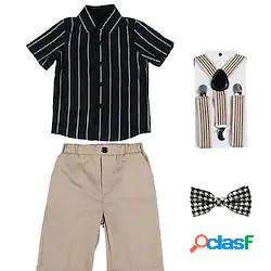 Bambino Da ragazzo Camicia e pantaloncini Completo 4 pezzi