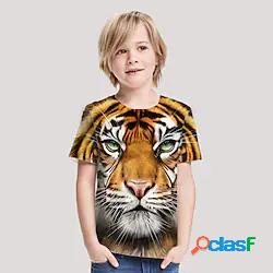 Bambino Da ragazzo maglietta Manica corta Stampa 3D Tigre