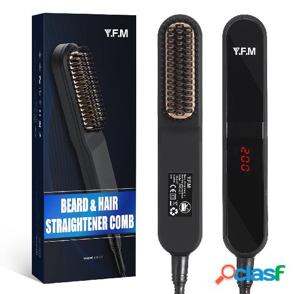 Barba Capelli Raddrizzamento Pennello Pettine riscaldato a