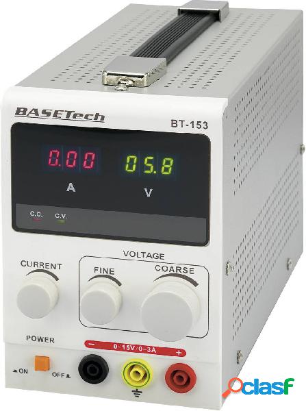Basetech BT-153 Alimentatore da laboratorio regolabile 0 -