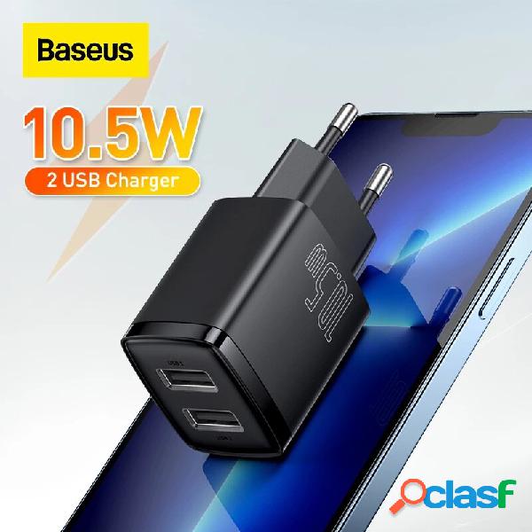 Baseus 10.5W Caricatore da viaggio USB a 2 porte Mini