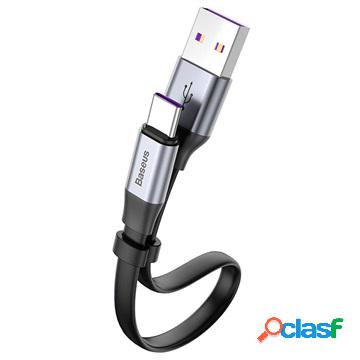Baseus Semplice HW USB-C Cavo CATMBJ-BG1 - Argento / Nero