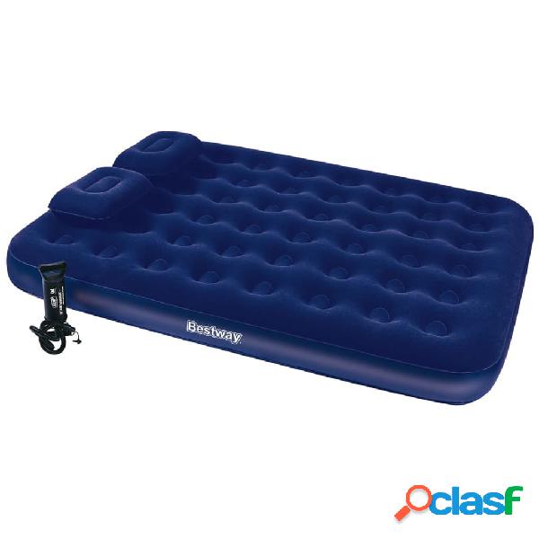Bestway 90750 Inflatable Flocked Airbed with Pillow and Air