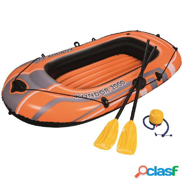 Bestway Set Gommone Gonfiabile Kondor 2000 Set 188x98 cm