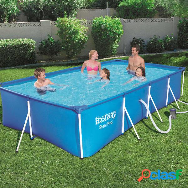 Bestway Steel Pro Set Piscina Rettangolare 400x211x81 cm