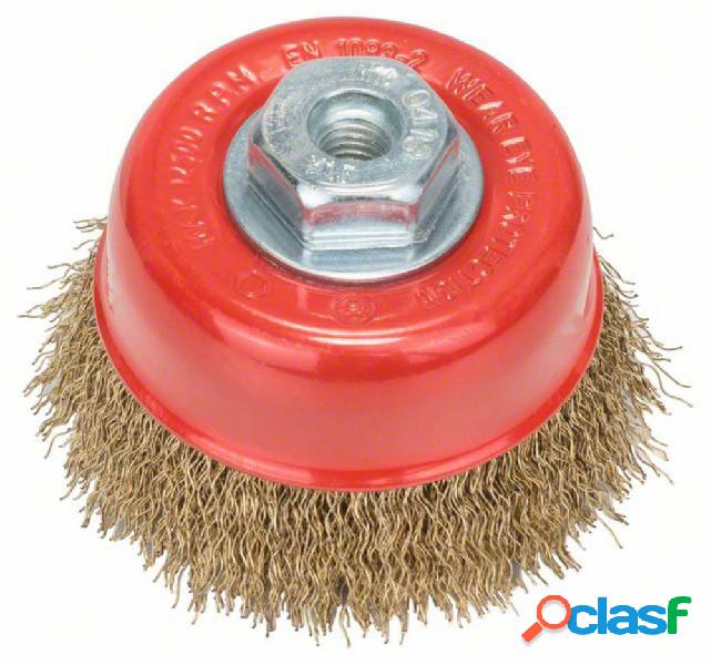 Bosch Accessories Spazzola a tazza, filo di ottone - 75 mm,