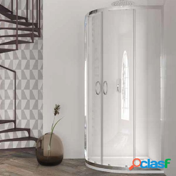 Box doccia semicircolare 80x80 in cristallo da 6 mm