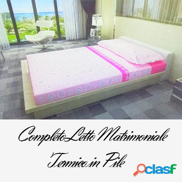 COMPLETO DA LETTO IN PILE LENZUOLO SOPRA E SOTTO 2