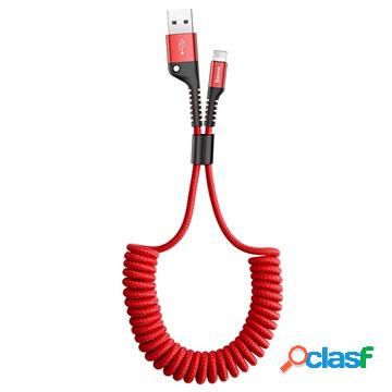 Cavo Lightning Baseus Fish Eye Spring - 1m - Rosso