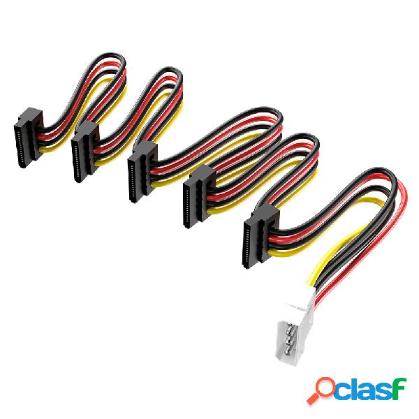 Cavo di alimentazione Acasis da 4 pin a 15 pin da 1 a 5 SATA