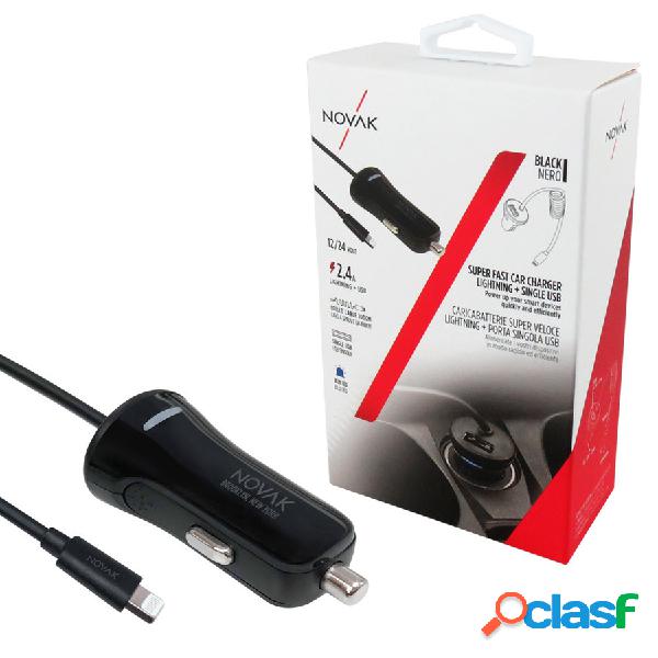 Cavo ricarica 12V Lightning + USB Super veloce - NOVAK