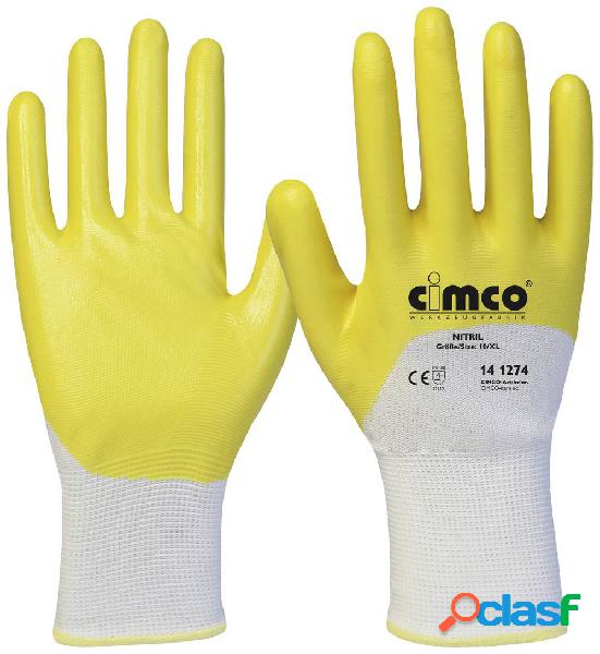 Cimco Nitril gelb/weiß 141273 Nitrile Guanto da lavoro