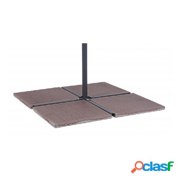 Contemporary Style - Set4 marmette 50x50 cemento iroko,