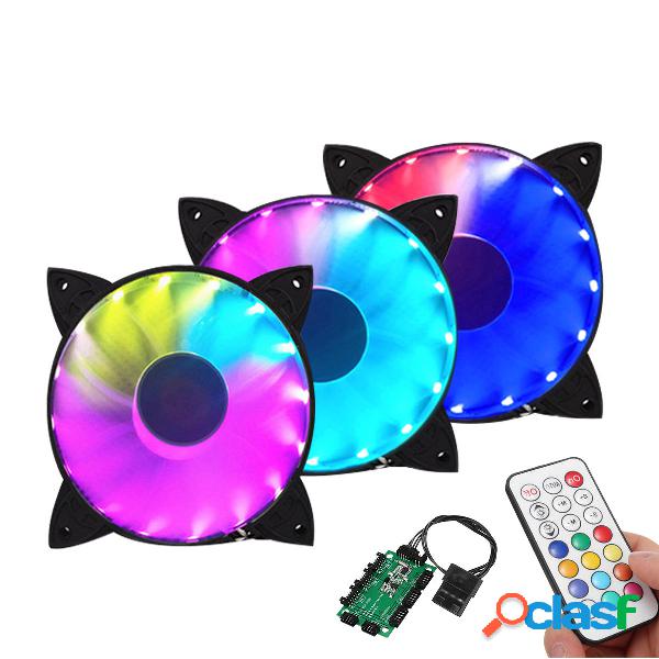 Coolmoon 30000Hrs 3PCS 120mm RGB regolabile Ventola di