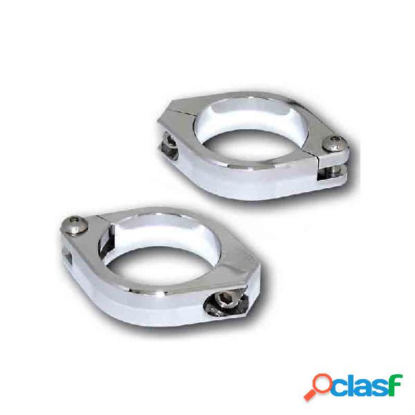 Coppia fascette forcella Highsider 42-43mm cromo
