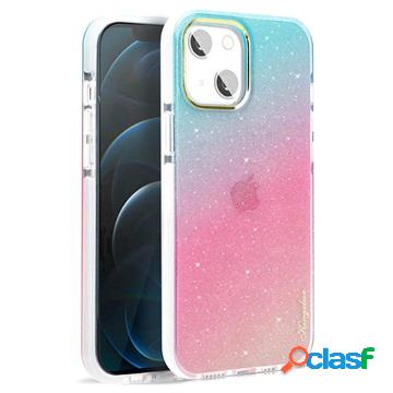 Cover Kingxbar Ombre Series per iPhone 13 - Rosa / Blu