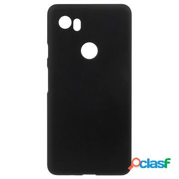 Cover in Plastica Gommata per Google Pixel 2 XL - Nera