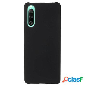 Cover in Plastica Gommata per Sony Xperia 10 IV - Nero