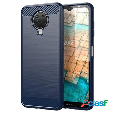 Cover in TPU Effetto Spazzolato per Nokia G10/G20 - Fibra di