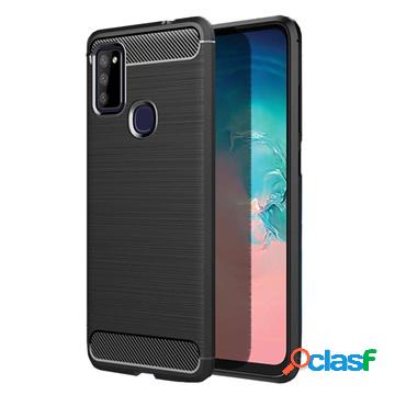 Cover in TPU Spazzolata per Samsung Galaxy M51 - Fibra di