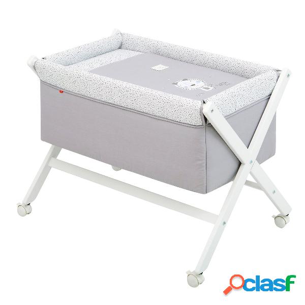 Culla X Di Legno Une Be Lion Gris/Bianco 55X87X74 Cm