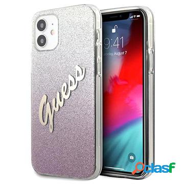 Custodia Guess Glitter Gradient Script per iPhone 12 Mini -