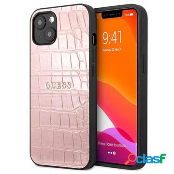 Custodia Ibrida Guess Croco Strap Collection per iPhone 13