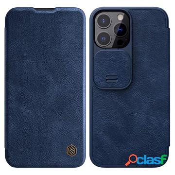 Custodia a Flip Nillkin Qin Pro per iPhone 13 Pro Max - Blu