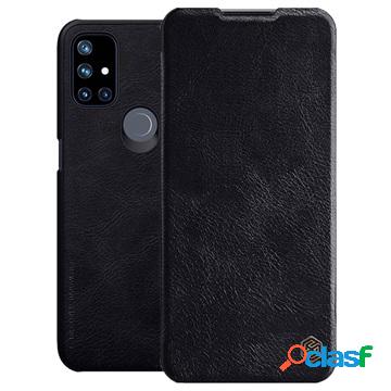Custodia a Flip Nillkin Qin per OnePlus Nord N10 5G - Nera