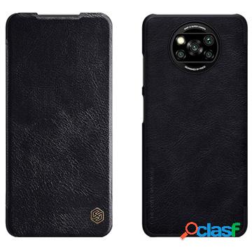 Custodia a Flip Nillkin Qin per Xiaomi Poco X3 NFC - Nera