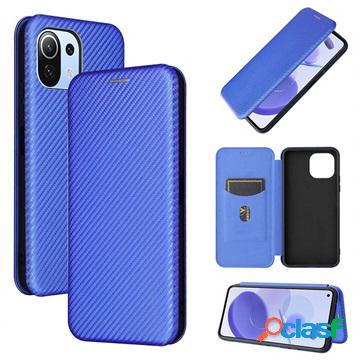 Custodia a Flip per Xiaomi Mi 11 Lite 5G - Fibra di Carbonio