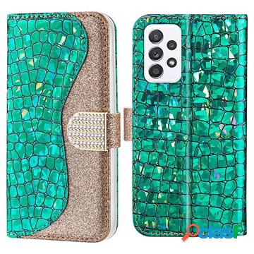 Custodia a Portafoglio Croco Bling per Samsung Galaxy A53 5G