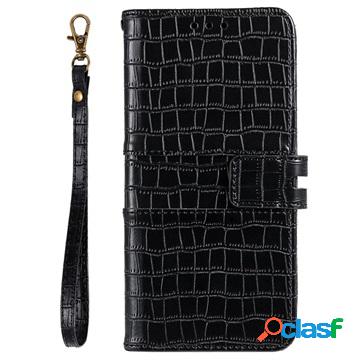 Custodia a Portafoglio Crocodile per iPhone 11 Pro - Nera