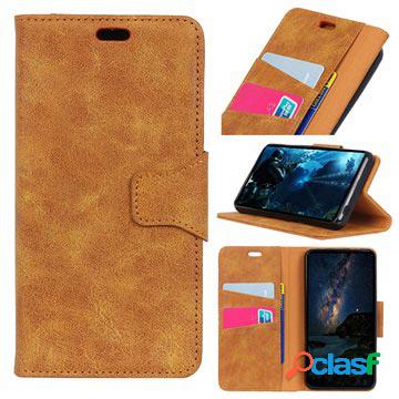 Custodia a Portafoglio Serie Vintage per iPhone XR - Marrone