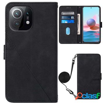 Custodia a Portafoglio per Xiaomi Mi 11 - Serie Line - Nera