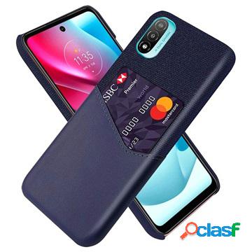 Custodia con Slot per Schede KSQ per Motorola Moto E20 - Blu