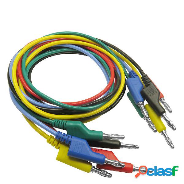 DANIU P1036 5Pcs 1M 4mm Banana a Banana Plug Cavo di prova