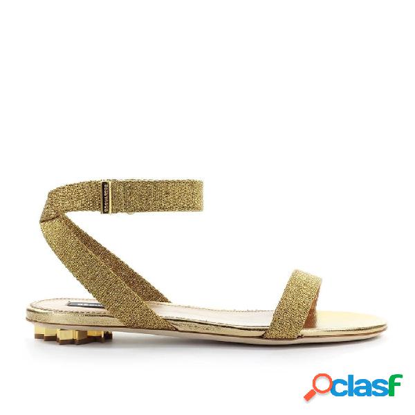 DSQUARED2 SANDALI DONNA FSW0032501028307043 TESSUTO ORO