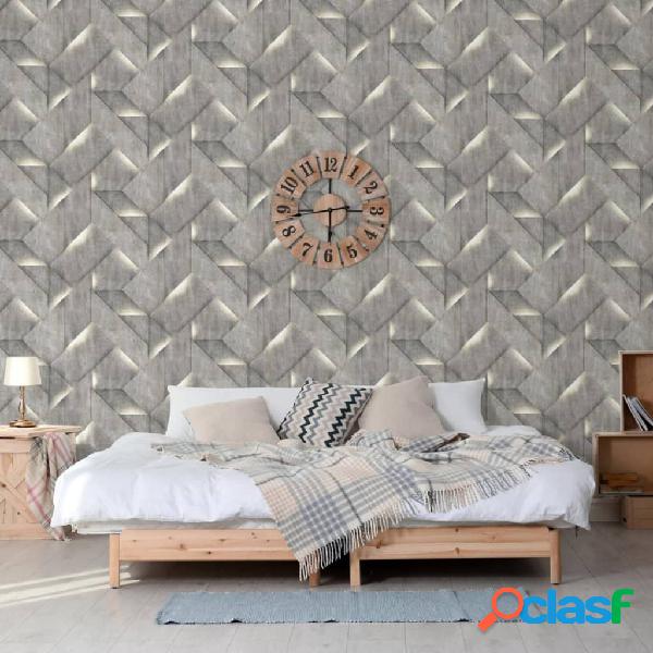 DUTCH WALLCOVERINGS Carta da Parati Onyx Grigio Scuro