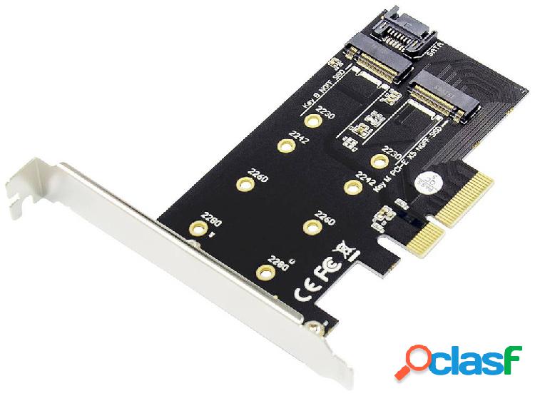 Digitus DS-33170 2+1 Porta Scheda PCI Express x8 per M.2 SSD