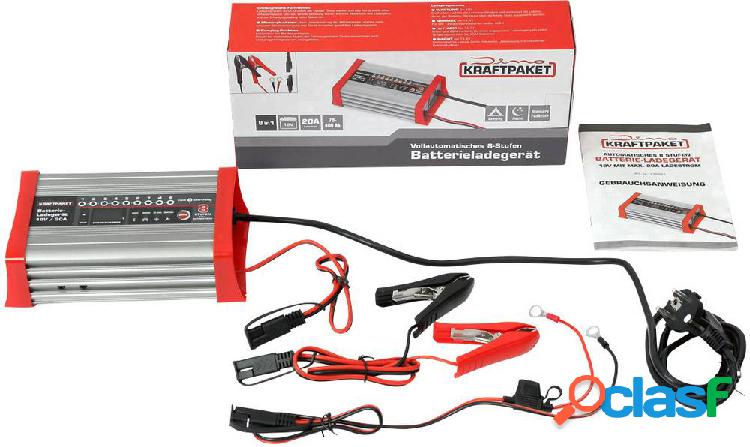 Dino KRAFTPAKET KFZ Batterieladegerät 20A-12V mit Camping-,
