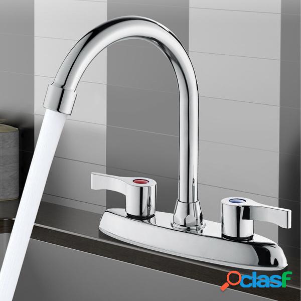 Doppi fori maniglie Rubinetto da cucina Rubinetto per acqua